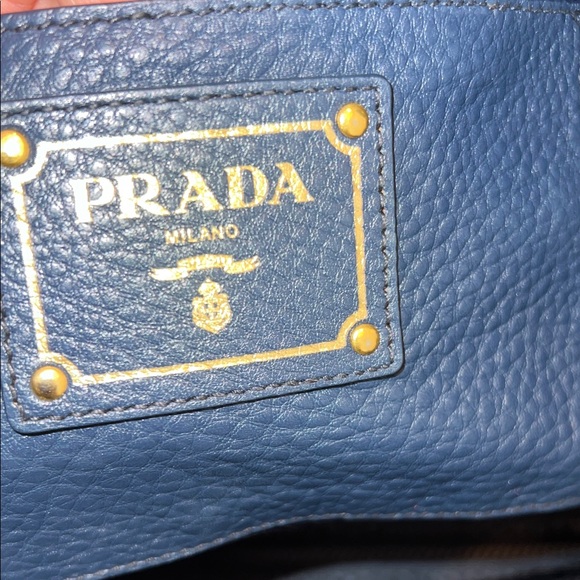 3101 Prada Blue Leather Women's Bag - Picture 9 of 12